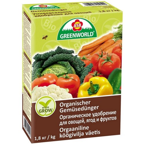 Orgaaniline tomati- ja köögiviljaväetis ASB Greenworld 1,8 kg